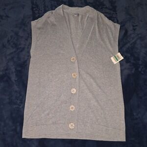 NWT Amber Sun Cardigan Sleeveless Sweater Vest ‎ Comfort Size Large $69 MSRP